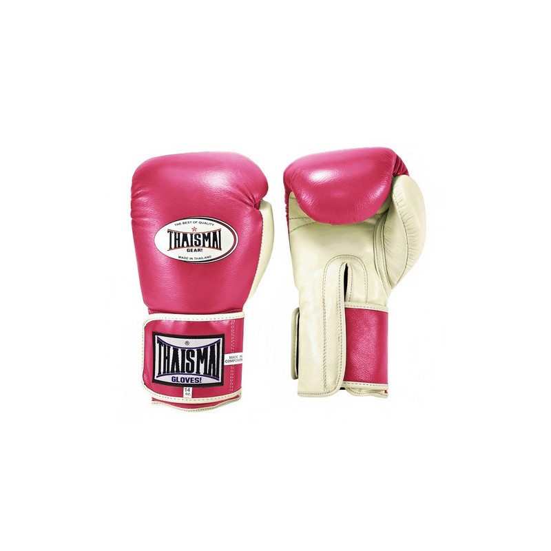 Muay thai Boxhandschuhe Thaismai BGLW Longwrist Rosa weiß