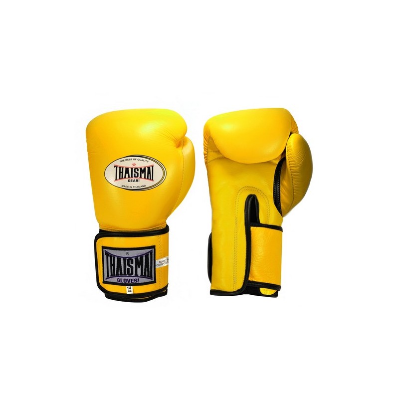 Muay thai Boxhandschuhe Thaismai BGLW Longwrist Gelb