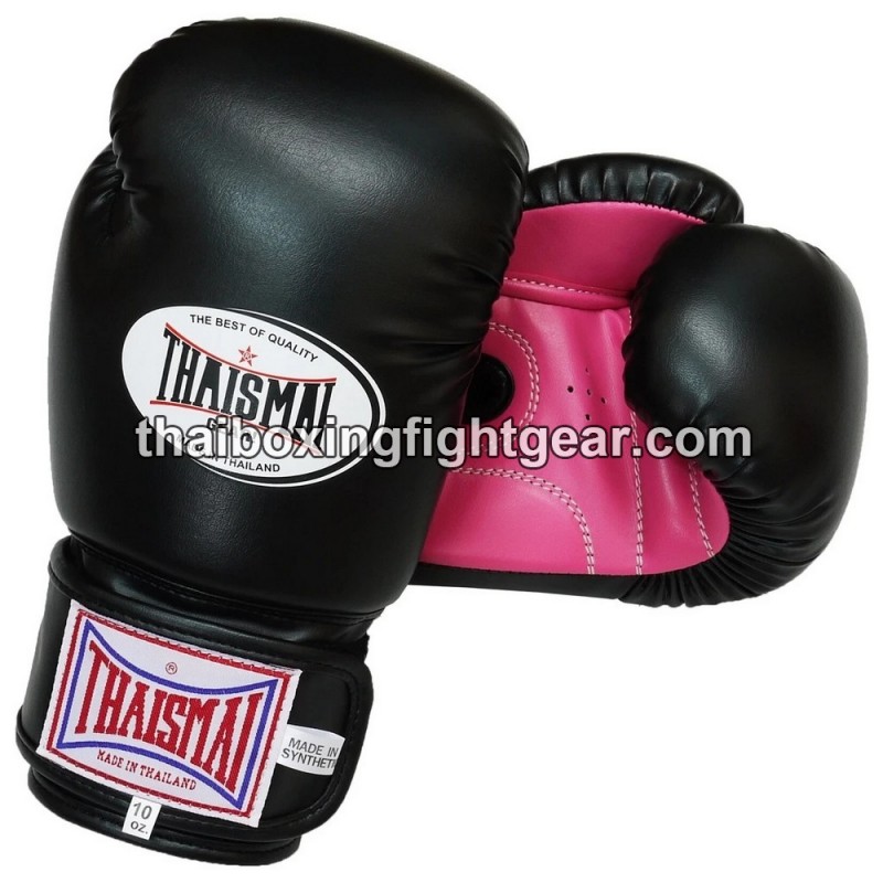 Boxhandschuhe Thaismai Kinder BG124 Schwarz Rosa Synthetik