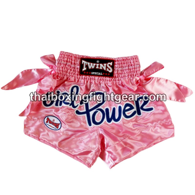 Twins muay thai boxenshorts "GIRL POWER" rosa | Dame