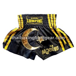 Lumpini Muay Thai shorts schwarz/gelb | MuayThai Boxhosen