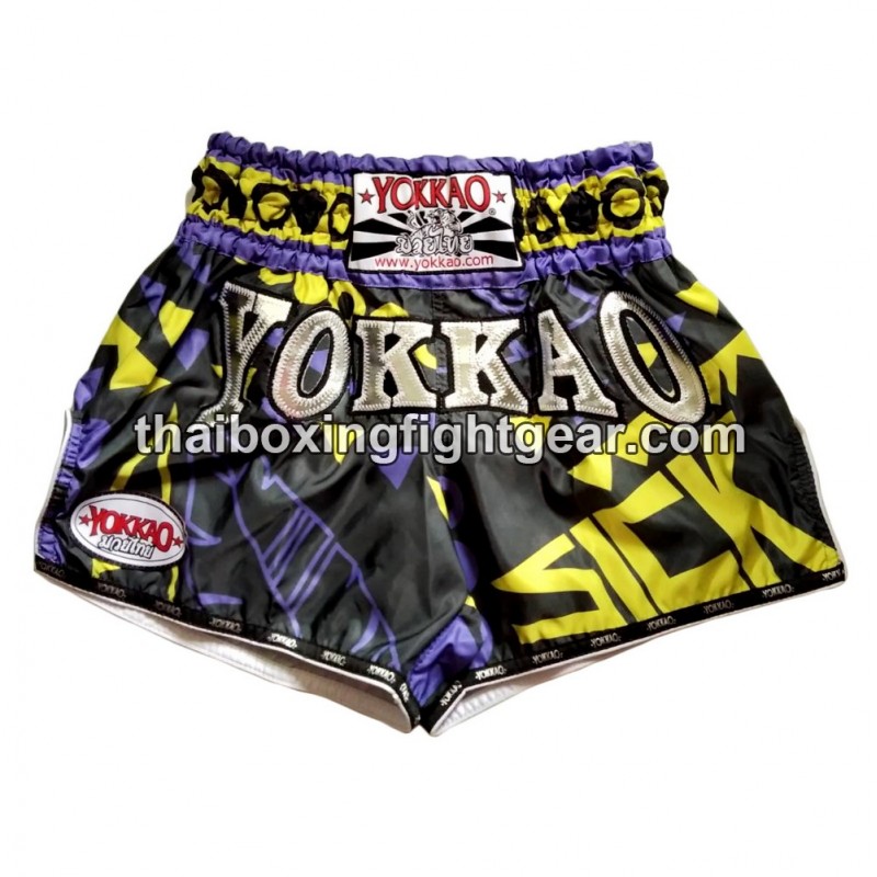 Muay Thai Yokkao Boxen Shorts Carbon Fit "Sick" Violett | Yokkao
