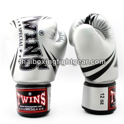 Boxhandschuhe Twins FBGVS3-TW6  "Beginner Edition" Silber | Thaibox Handschuhe