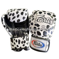 Thai Boxhandschuhe Fairtex BVG1 Dalmatiner Weiss | Handschuhe