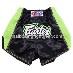 Thaiboxen Shorts Fairtex BS 302 schwarz/grün | Box hosen