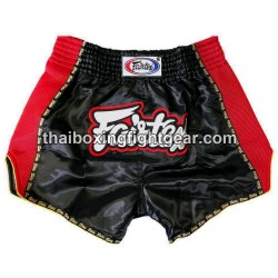 Thaiboxen Shorts Fairtex BS 301 schwarz und rot | Box hosen