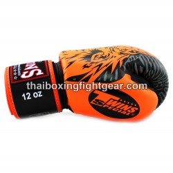 Boxhandschuhe Twins FBGVL3-50 "Wolf" Schwarz/Orange | Handschuhe