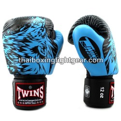 Boxhandschuhe Twins FBGVL3-50 "Wolf" SCHWARZ/TÜRKIS | Handschuhe