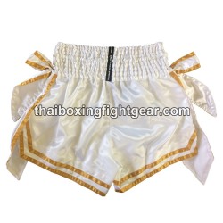 Muay thai boxshorts Twins "BOW-KNOT White" | Dame
