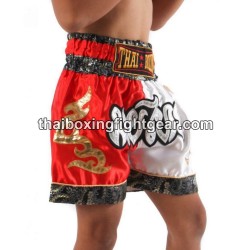 Muay Thai Shorts Rot Weiß für Kind | Kids