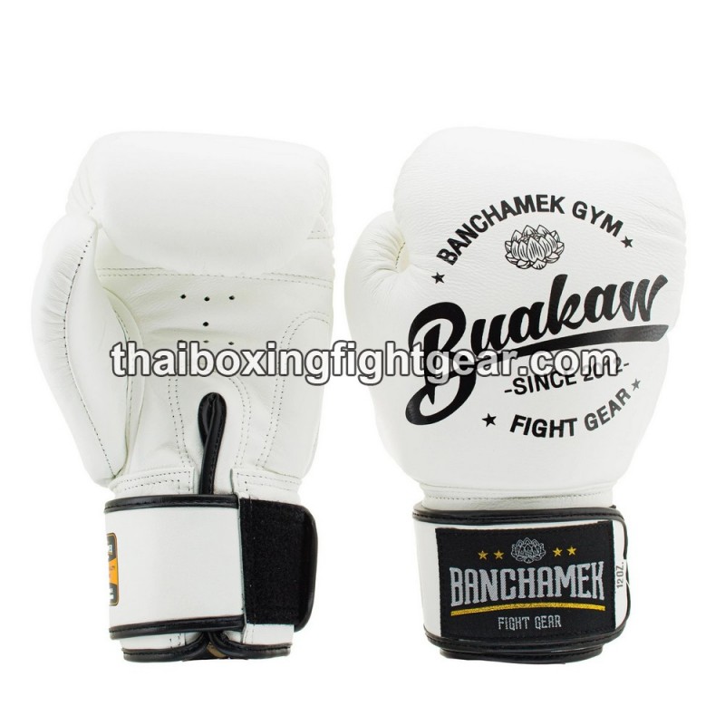 Buakaw Banchamek Muay Thai  Boxhandschuhe "W1 White" | Thaibox Handschuhe