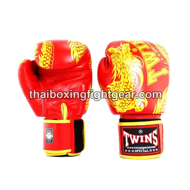 Boxhandschuhe Twins FBGVL3-49 "Dragon"  rot | Handschuhe