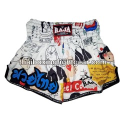 Raja Boxing MuayThai Boxhosen Weiß | MuayThai Boxhosen