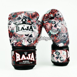 Raja Boxing Muay Thai Boxhandschuhe Rose Skull | Handschuhe