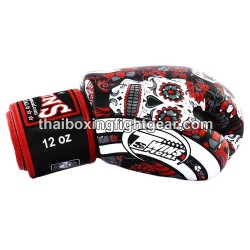 Boxhandschuhe Muay Thai Twins FBGVL3-53 "Skull Red" | Thaibox Handschuhe