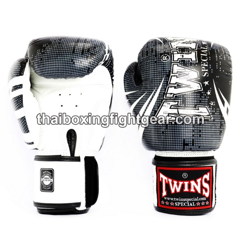 Boxhandschuhe Muay Thai Twins FBGVL3-TW5 "White Black" | Handschuhe