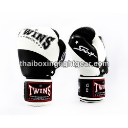 Boxhandschuhe Muay Thai Twins BGVL10 "White Black" | Handschuhe