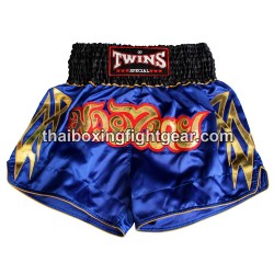 Twins Muay thai shorts "Blue Gold" | Box hosen