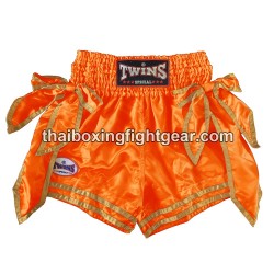 Muay thai boxshorts Twins "BOW-KNOT Orange"