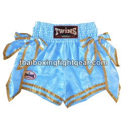 Muay thai boxshorts Twins "BOW-KNOT Sky Blue" | Dame