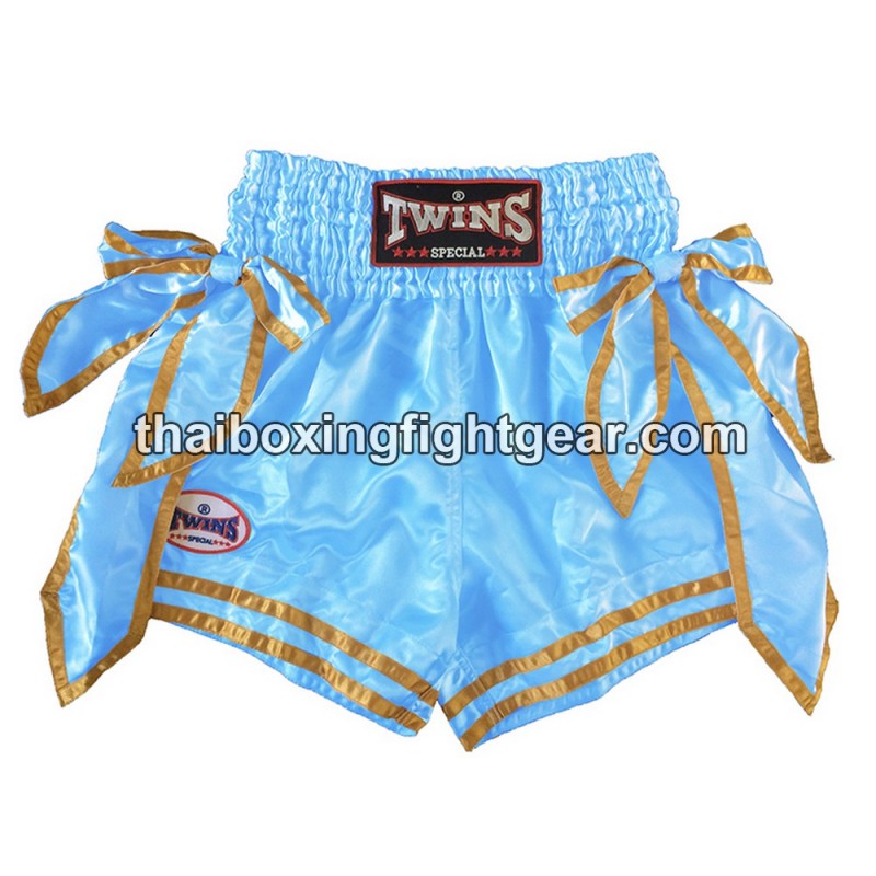 Muay thai boxshorts Twins "BOW-KNOT Sky Blue" | Dame