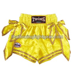 Muay thai boxshorts Twins "BOW-KNOT Yellow"