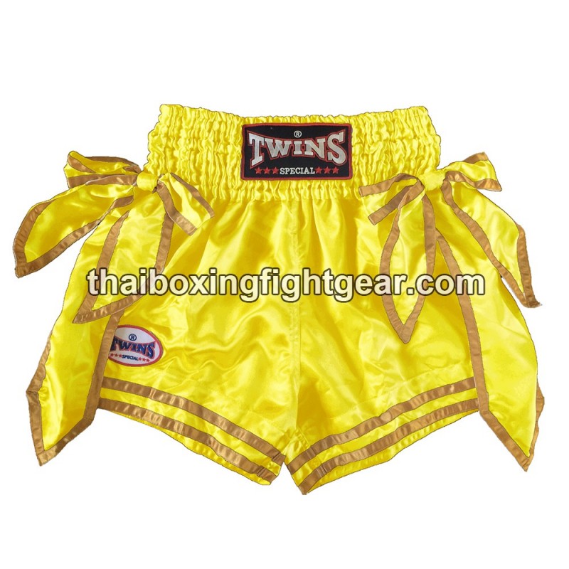 Muay thai boxshorts Twins "BOW-KNOT Yellow" | Dame