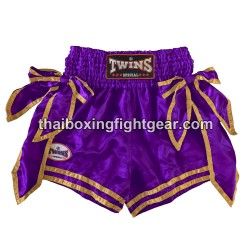 Muay thai boxshorts Twins "BOW-KNOT Purple"