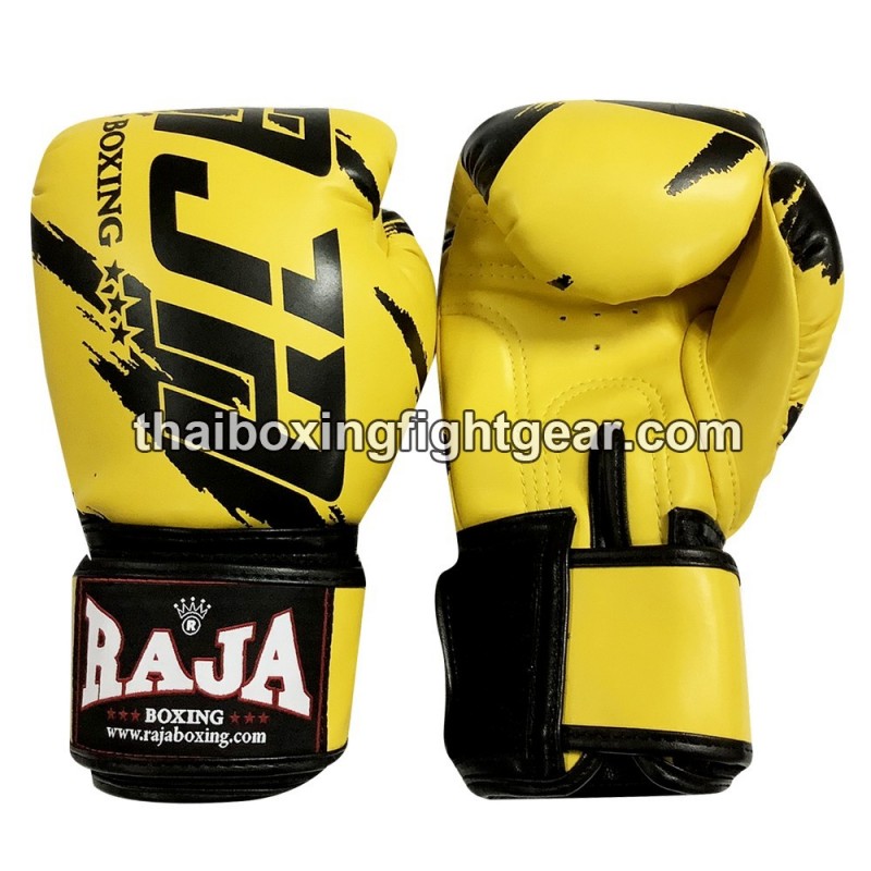 Raja Boxing Muay Thai Boxhandschuhe "Tattoo Yellow" | Handschuhe