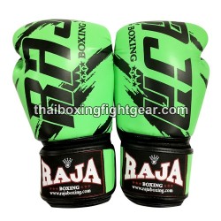 Raja Boxing Muay Thai Boxhandschuhe "Tattoo Green" | Handschuhe