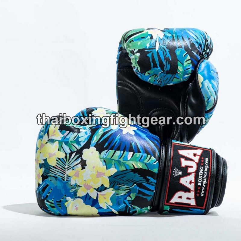 Raja Boxing Muay Thai Boxhandschuhe "Yellow Flower" | Handschuhe