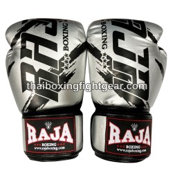 Raja Boxing Muay Thai Boxhandschuhe "Tattoo Silver" | Handschuhe