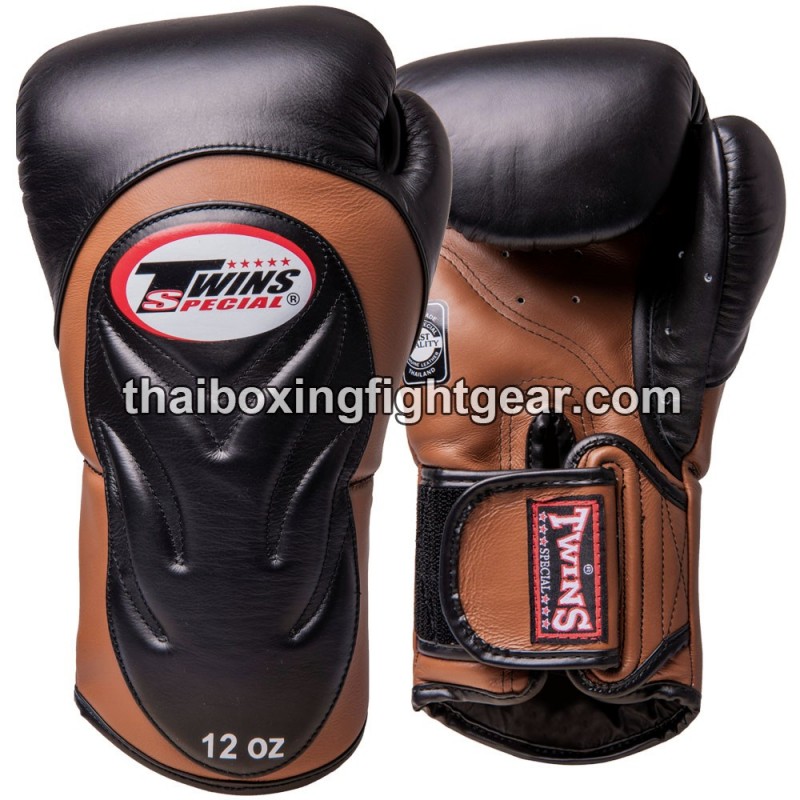 Muay Thai Boxhandschuhe Twins BGVL6  Braun Schwarz | Handschuhe
