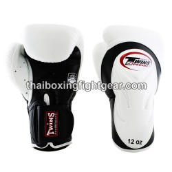 Muay Thai Boxhandschuhe Twins BGVL6 Schwarz Weiß | Handschuhe