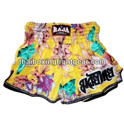 Raja Boxing Muay Thai Boxhosen "Flower Yellow" | MuayThai Boxhosen