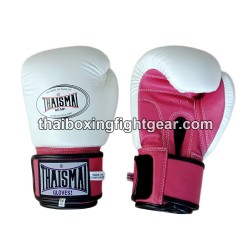 Muay thai Boxhandschuhe Thaismai BG124 White Pink | Handschuhe