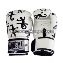 Muay thai Boxhandschuhe Thaismai BG124 "LIZARD" Weiß | Handschuhe