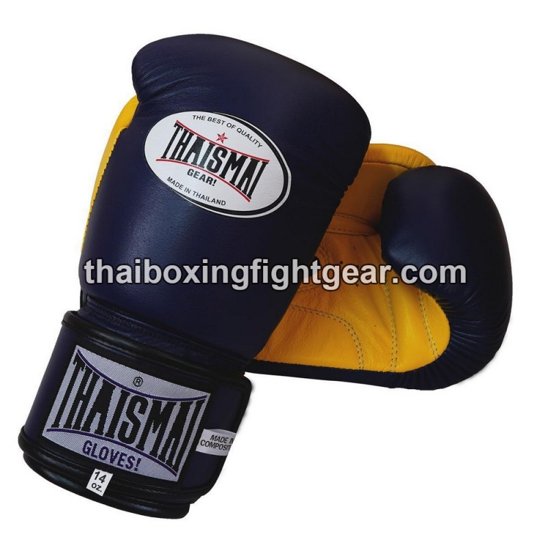 Muay thai Boxhandschuhe Thaismai BG124 Marinegelb | Handschuhe