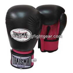 Muay thai Boxhandschuhe Thaismai BG124 Schwarz Rosa | Handschuhe