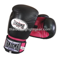 Muay thai Boxhandschuhe Thaismai BG124 Schwarz Rosa | Handschuhe