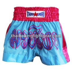 Muay thai shorts Boxhose Thaismai "Crash" Himmelblau | Box hosen