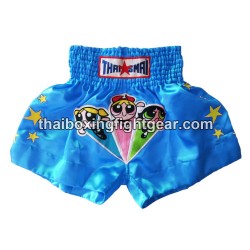 Muay thai shorts Boxhose Thaismai "Powerpuff" Blau | Box hosen