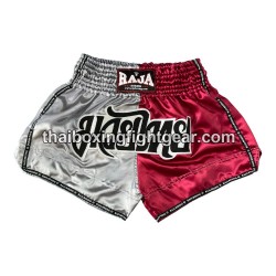 Raja Boxing Muay Thai Boxhosen "Bi-Color Silver Red" Raja - 1