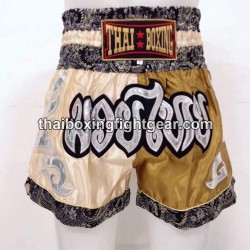 Thaiboxing Boxerhosen Golden und Beige Thai Boxing - 1