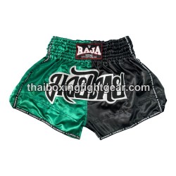 Raja Boxing Muay Thai Boxhosen "Bi-Color Green Black" Raja - 1
