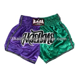 Raja Boxing Muay Thai Boxhosen "Bi-Color Purple Green" Raja - 1