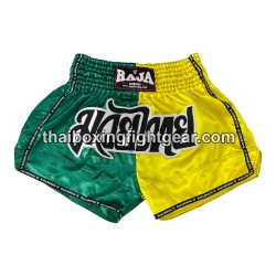 Raja Boxing Muay Thai Boxhosen "Bi-Color Green Yellow" Raja - 1