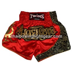 Twins Muay thai Boxshorts Rot/Gold | MuayThai Boxhosen