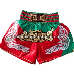 Thaiboxing Boxerhosen Rot und Grün Thai Boxing - 1