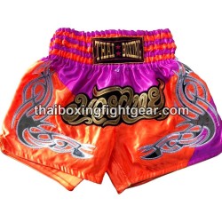 Thaiboxing Boxerhosen Orange und Rosa
